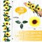 24 Pcs Artificial Sunflower Garland Decor 7.5ft Per Pcs Silk Hanging Sunflowers Vine Yellow Flower Garland Faux Sunflower Wall Decor for Wedding Table Garden Craft Party Decoration, 177.2 Feet Total